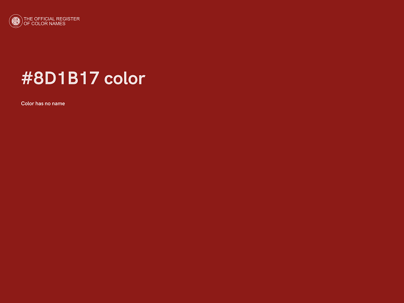 #8D1B17 color image