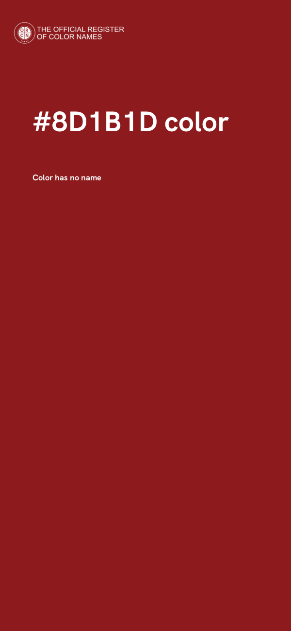 #8D1B1D color image