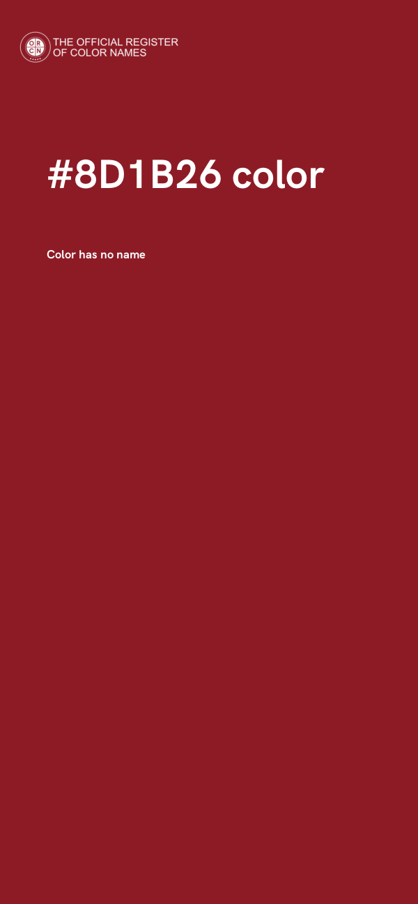 #8D1B26 color image