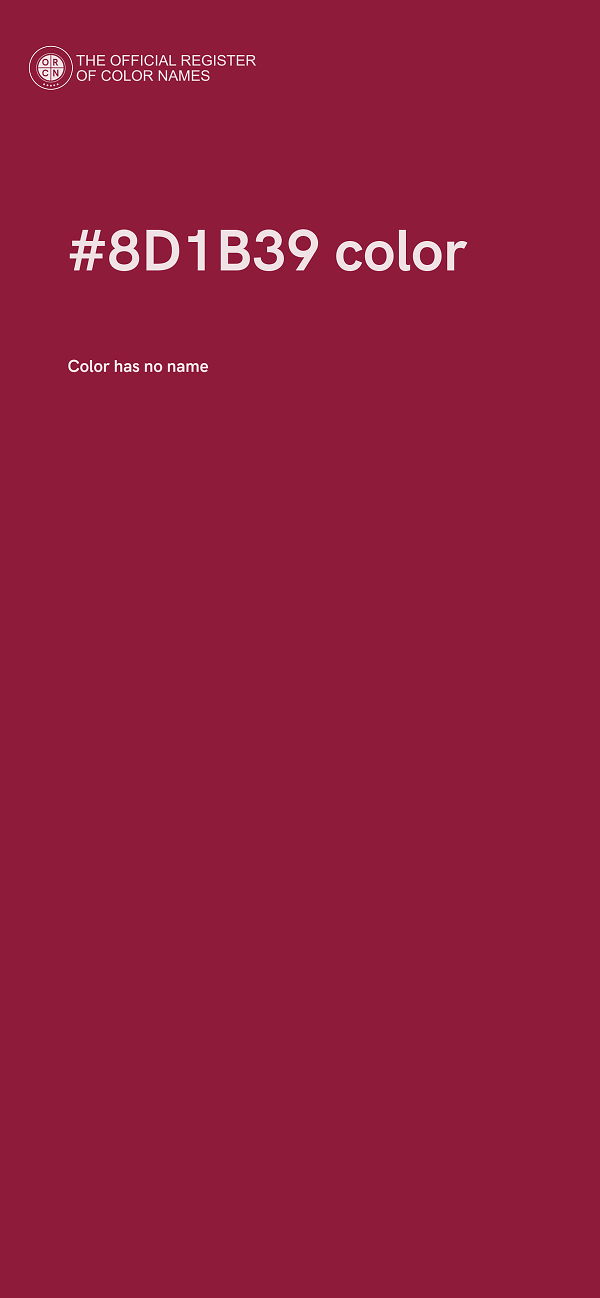 #8D1B39 color image