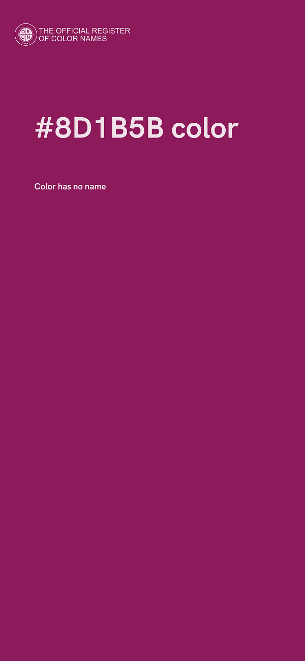 #8D1B5B color image