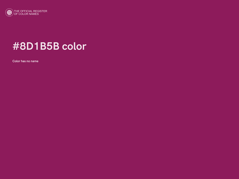 #8D1B5B color image