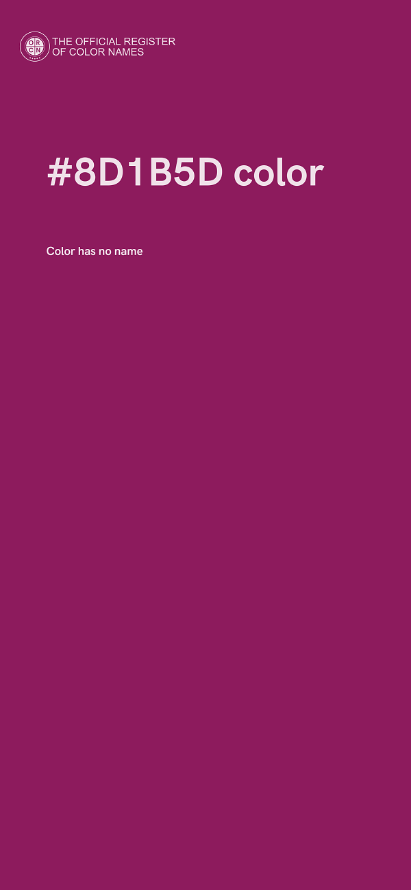 #8D1B5D color image