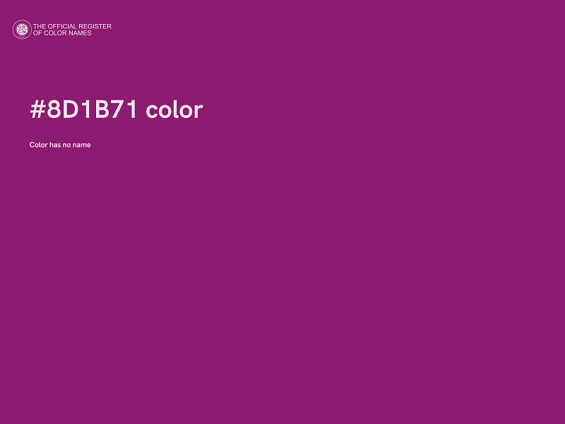 #8D1B71 color image