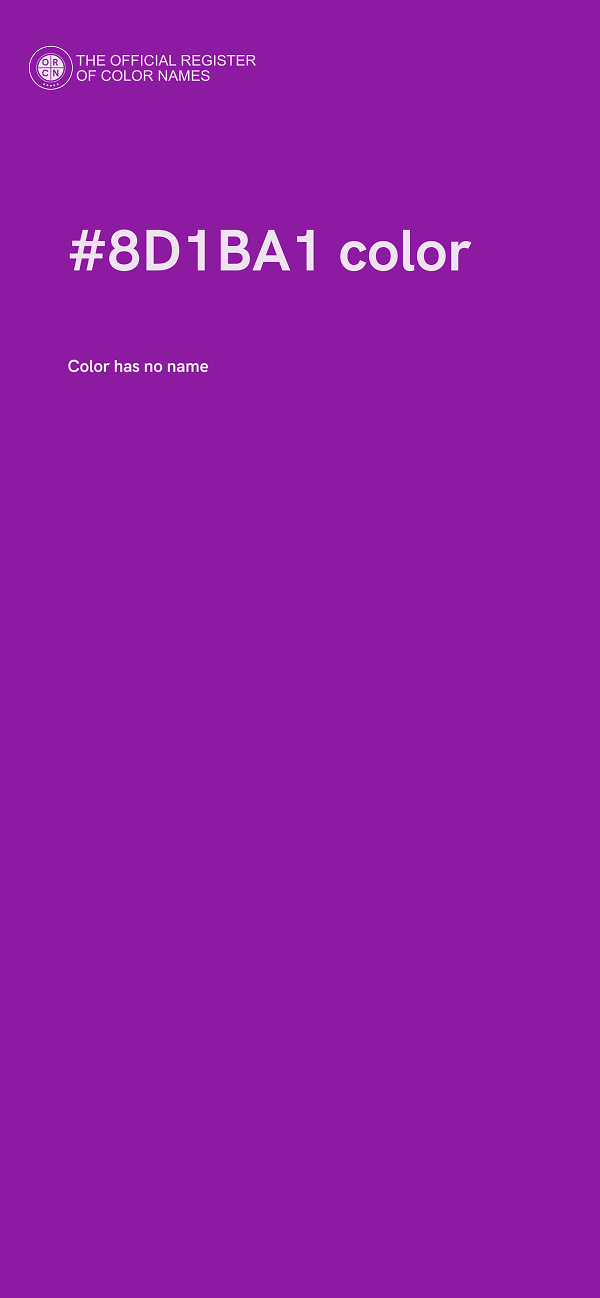 #8D1BA1 color image