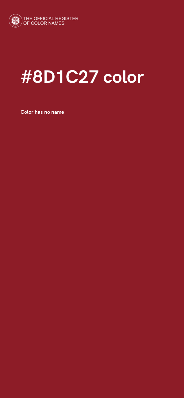 #8D1C27 color image