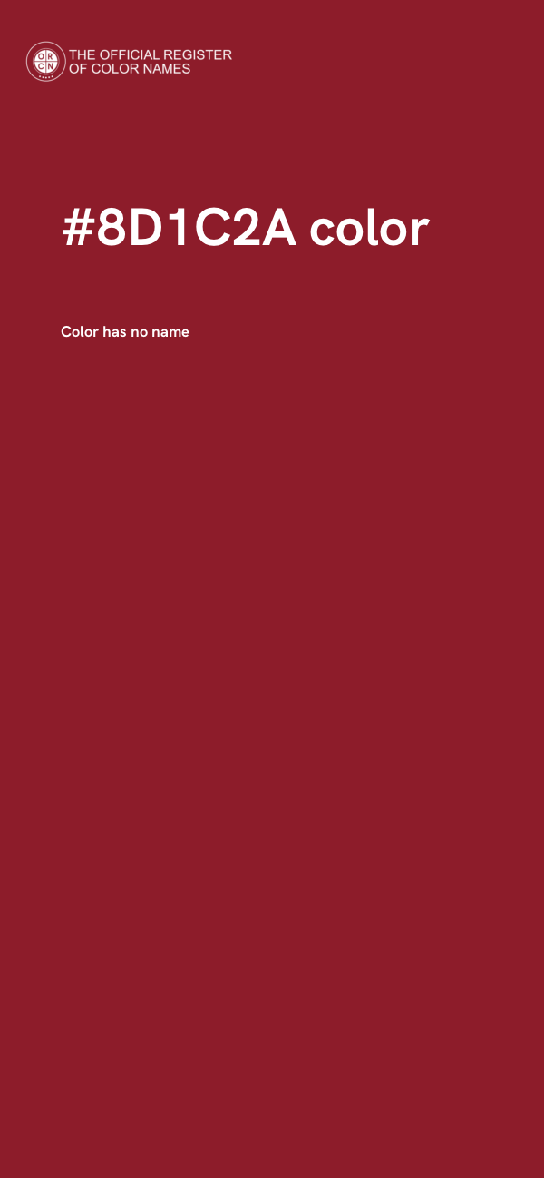 #8D1C2A color image