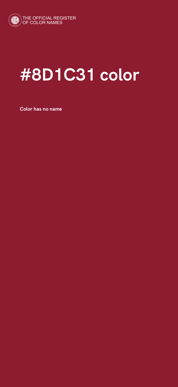 #8D1C31 color image
