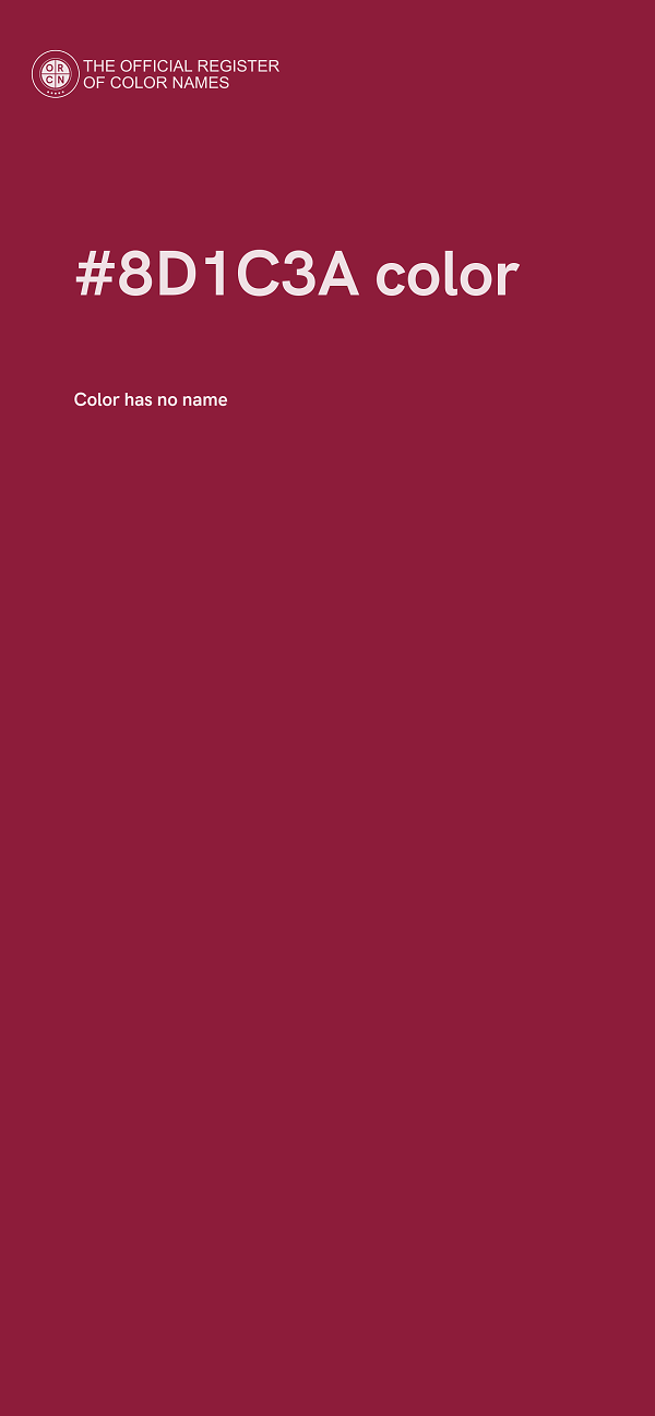 #8D1C3A color image