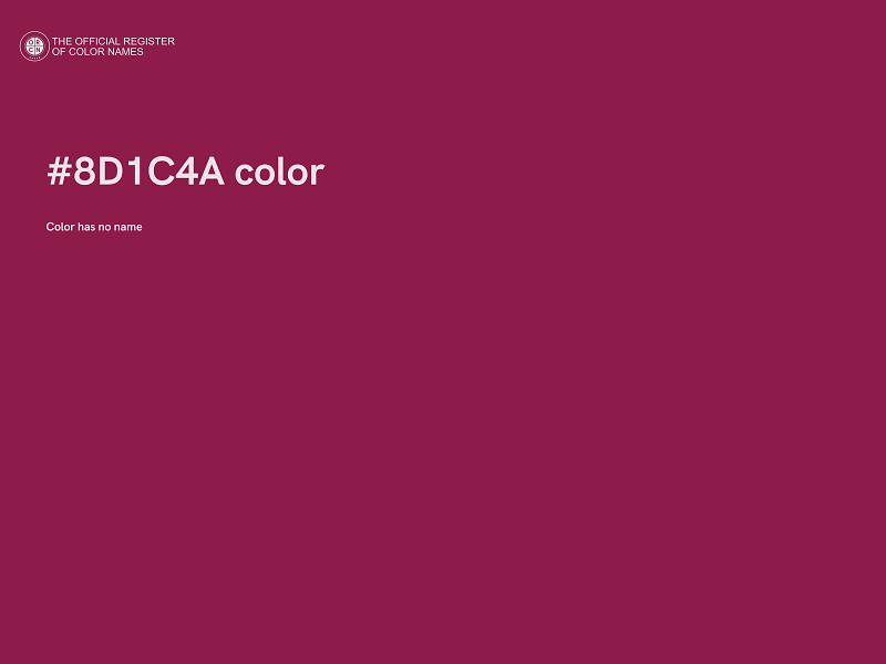 #8D1C4A color image