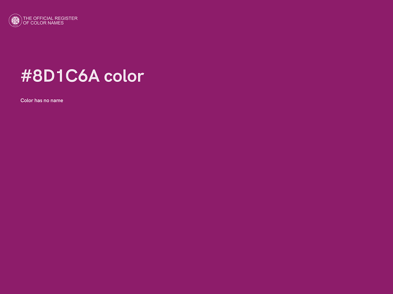 #8D1C6A color image