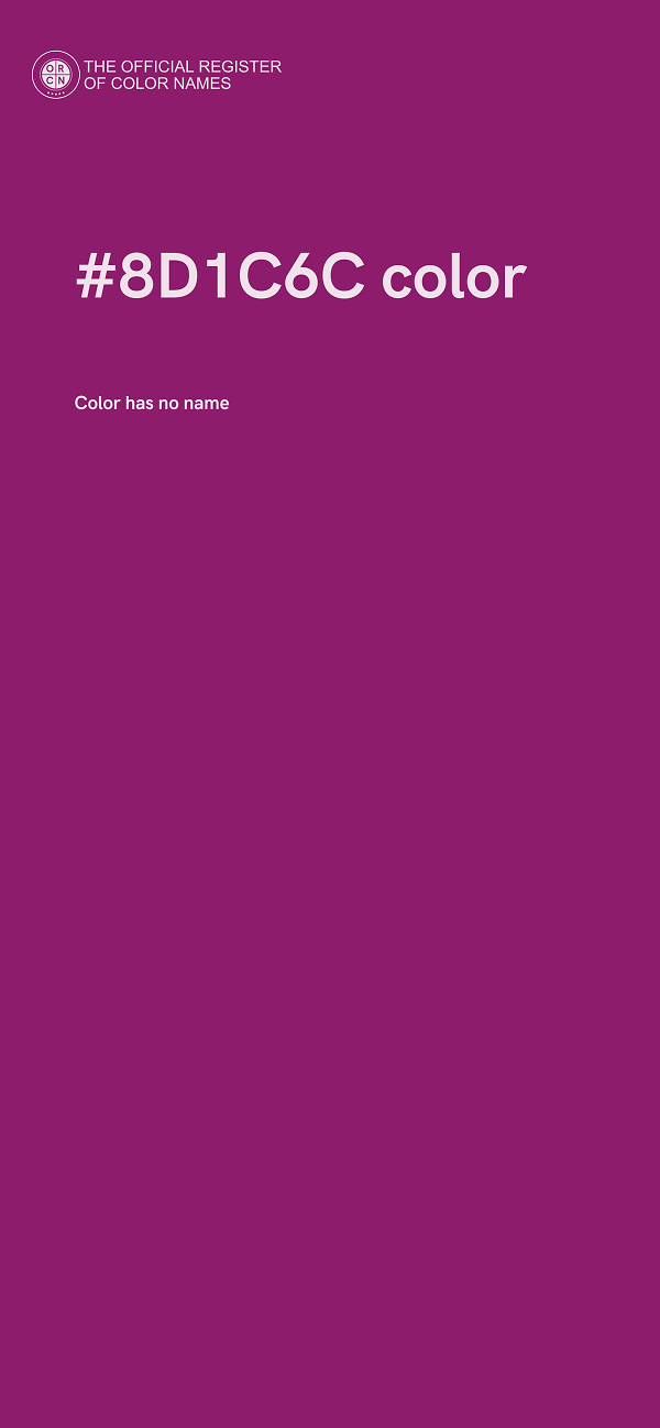 #8D1C6C color image