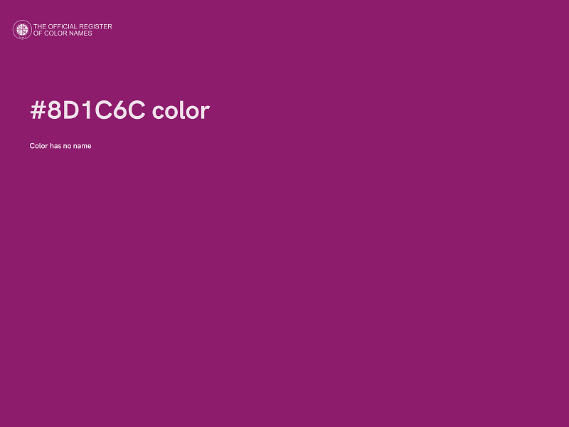 #8D1C6C color image