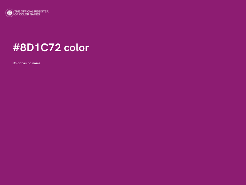 #8D1C72 color image