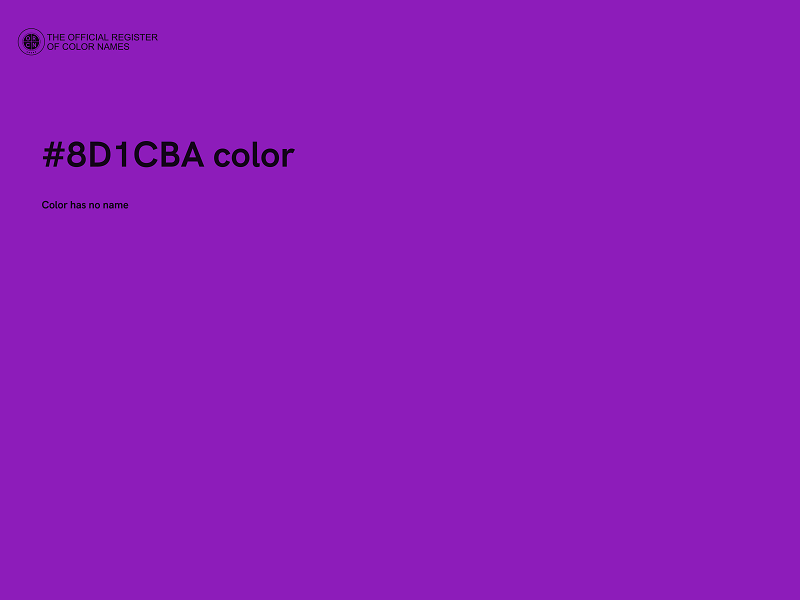 #8D1CBA color image