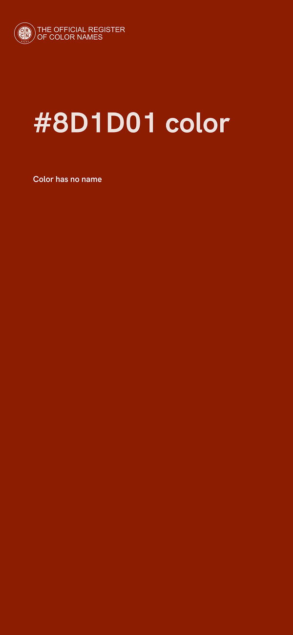 #8D1D01 color image