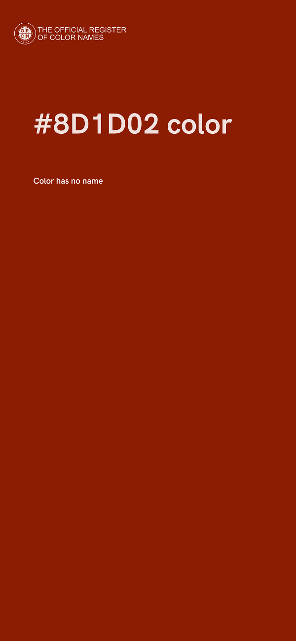 #8D1D02 color image