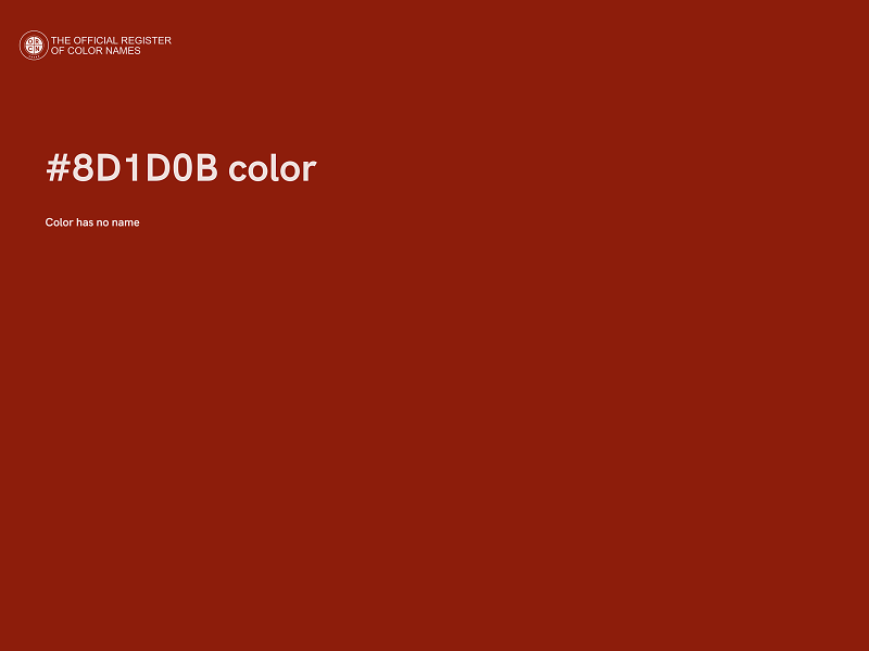 #8D1D0B color image