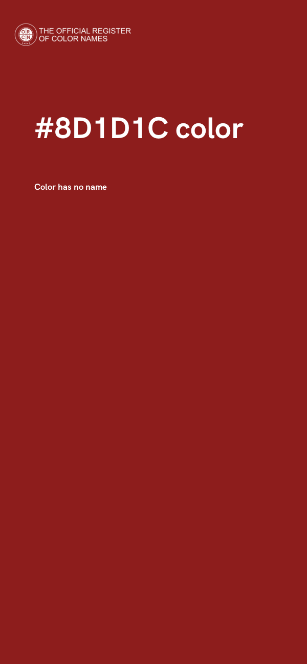 #8D1D1C color image