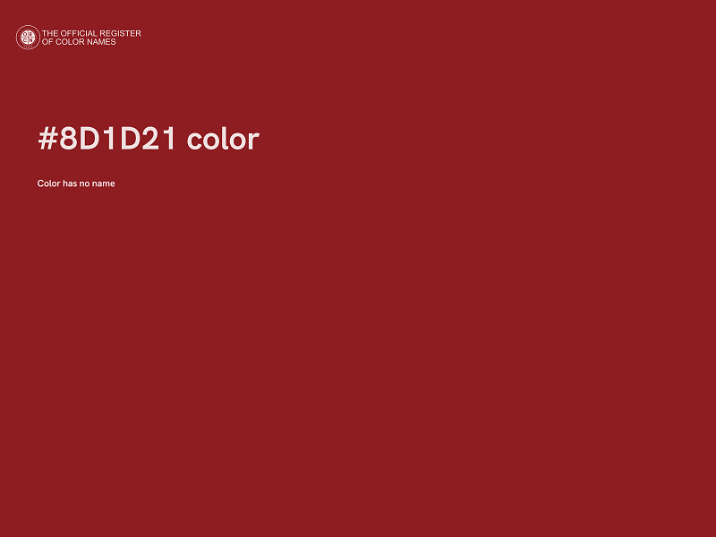 #8D1D21 color image