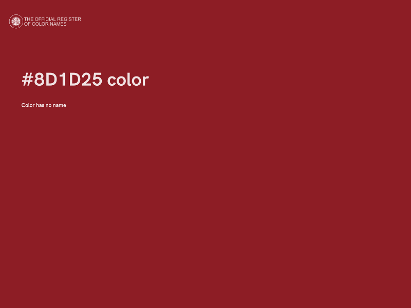 #8D1D25 color image