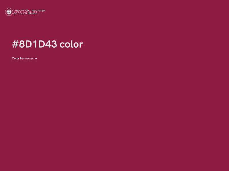 #8D1D43 color image