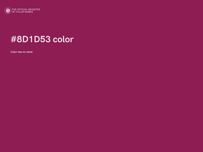 #8D1D53 color image