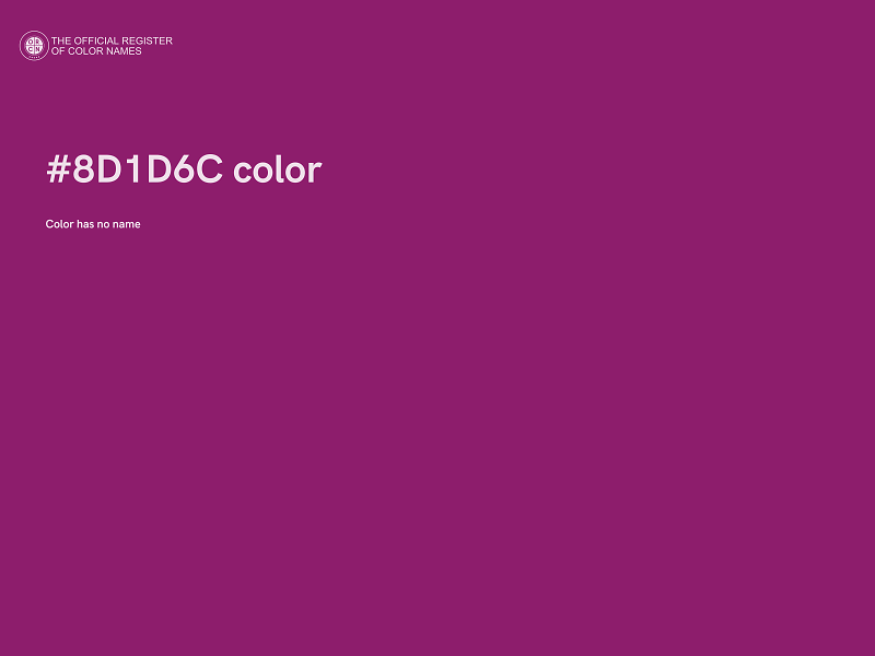 #8D1D6C color image