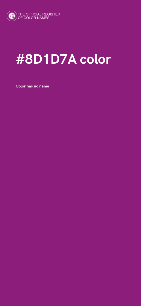 #8D1D7A color image