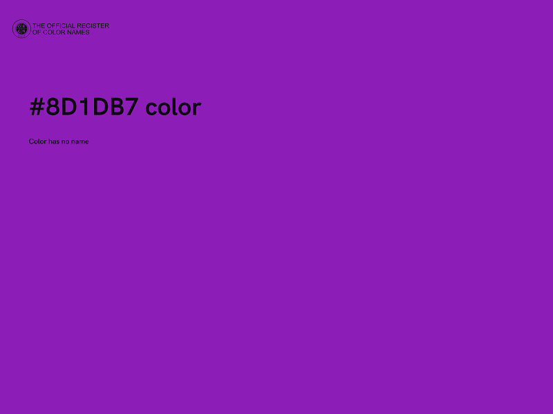 #8D1DB7 color image
