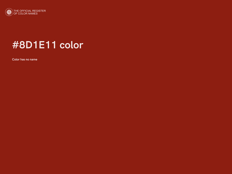 #8D1E11 color image