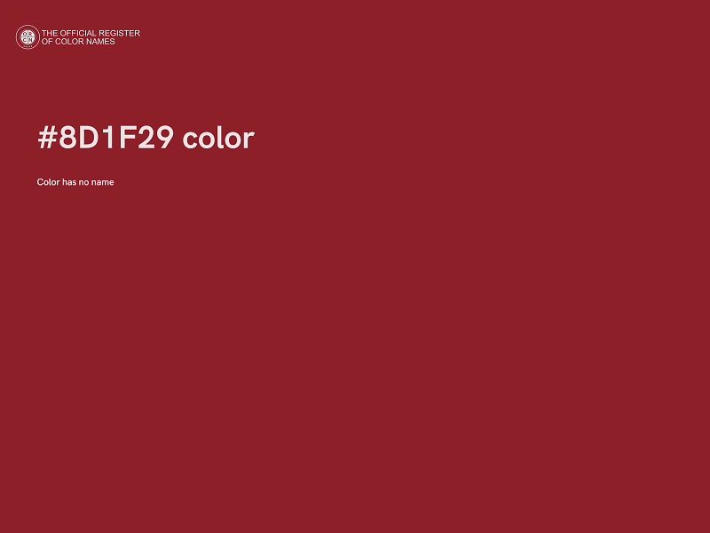 #8D1F29 color image