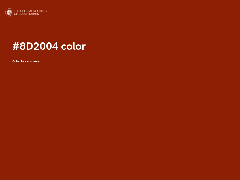 #8D2004 color image