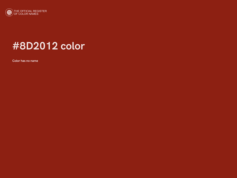 #8D2012 color image