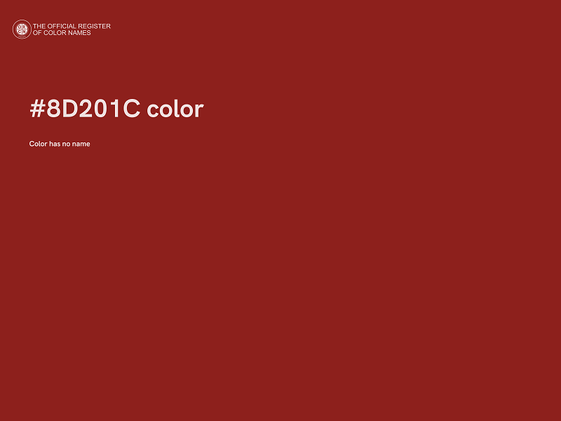 #8D201C color image