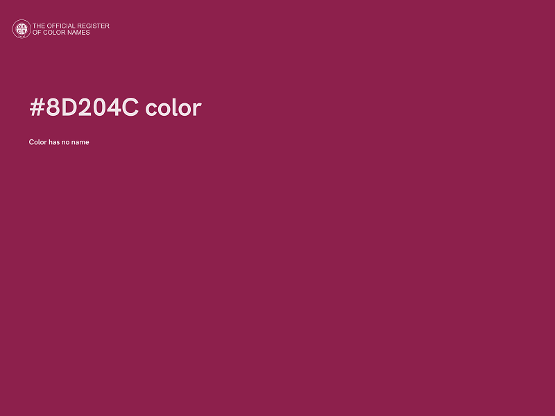 #8D204C color image