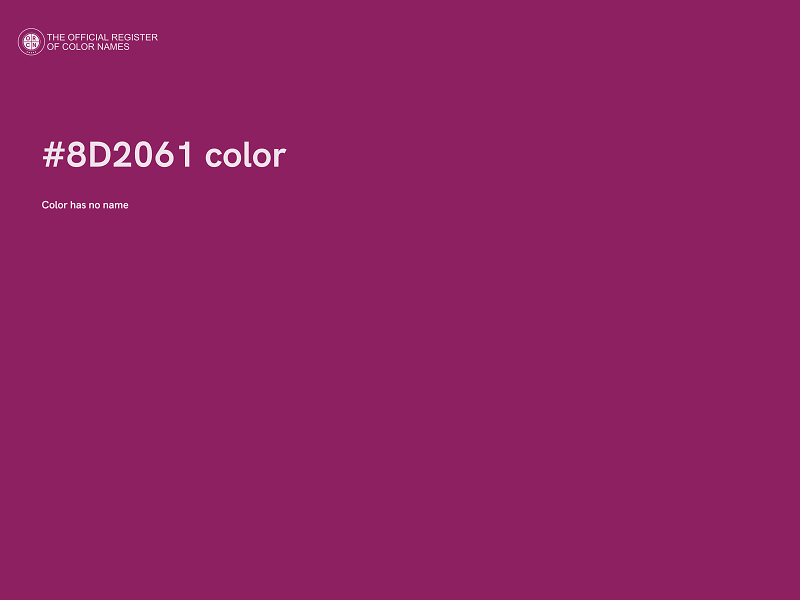 #8D2061 color image