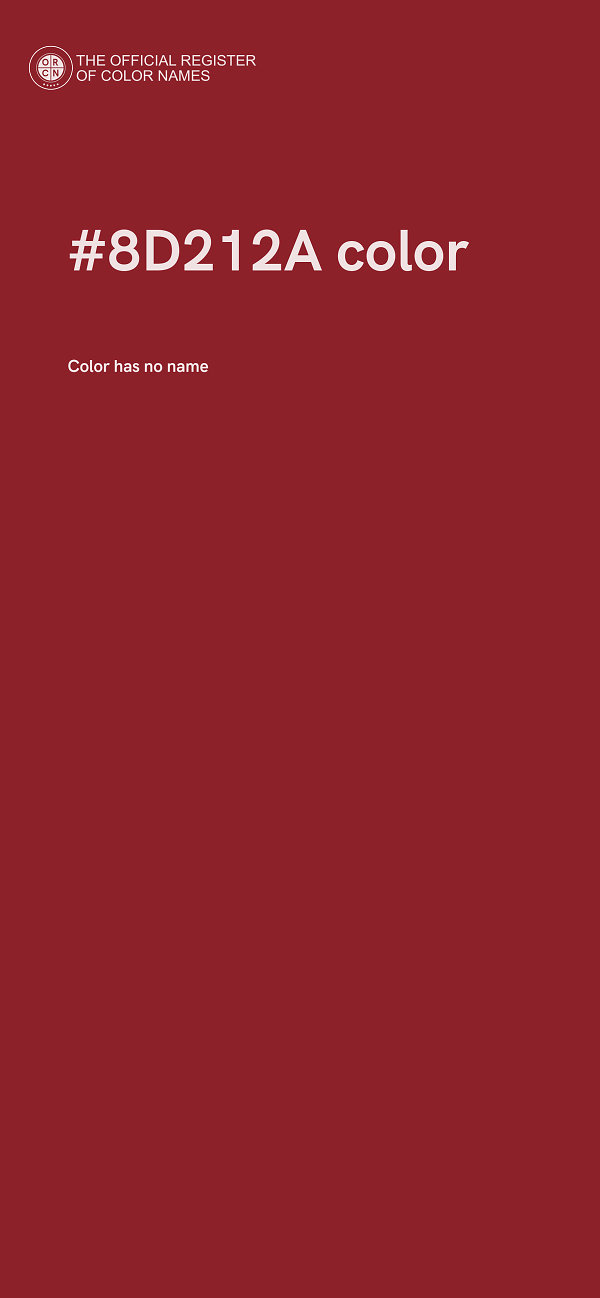 #8D212A color image
