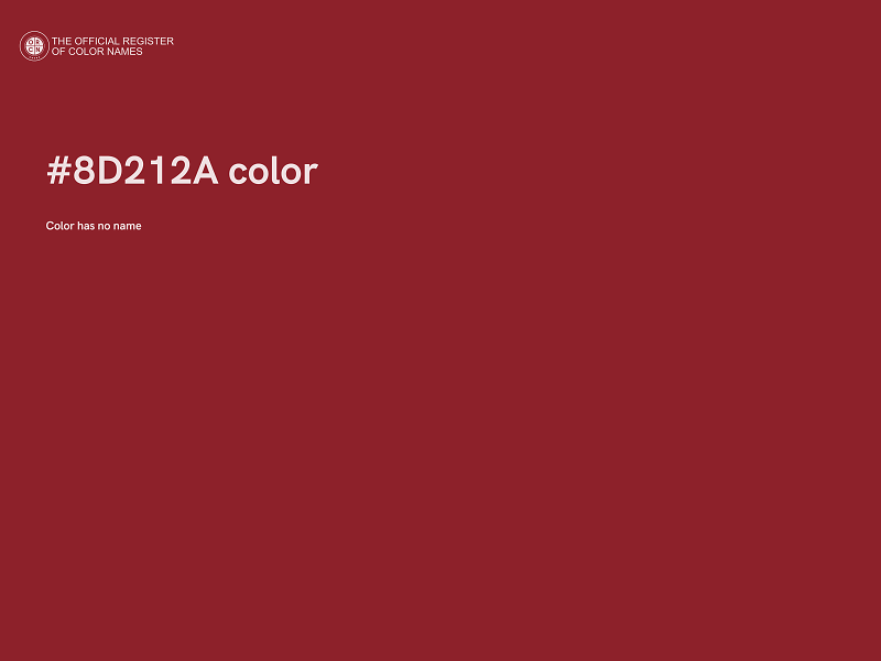 #8D212A color image