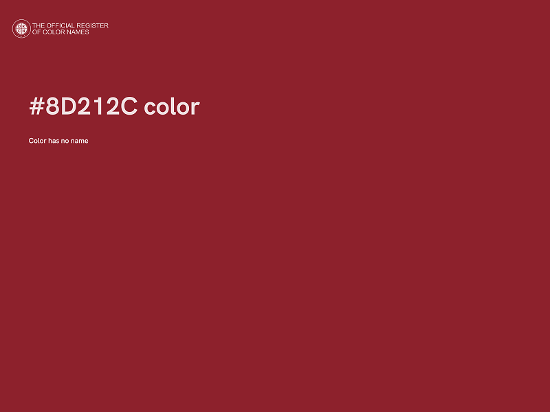 #8D212C color image