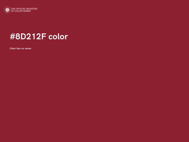 #8D212F color image