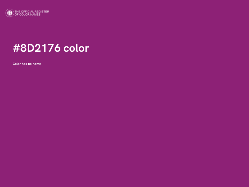 #8D2176 color image