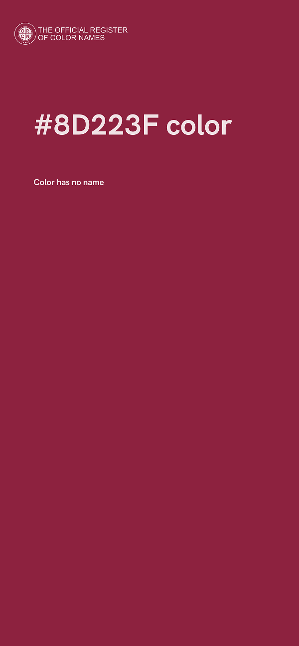 #8D223F color image