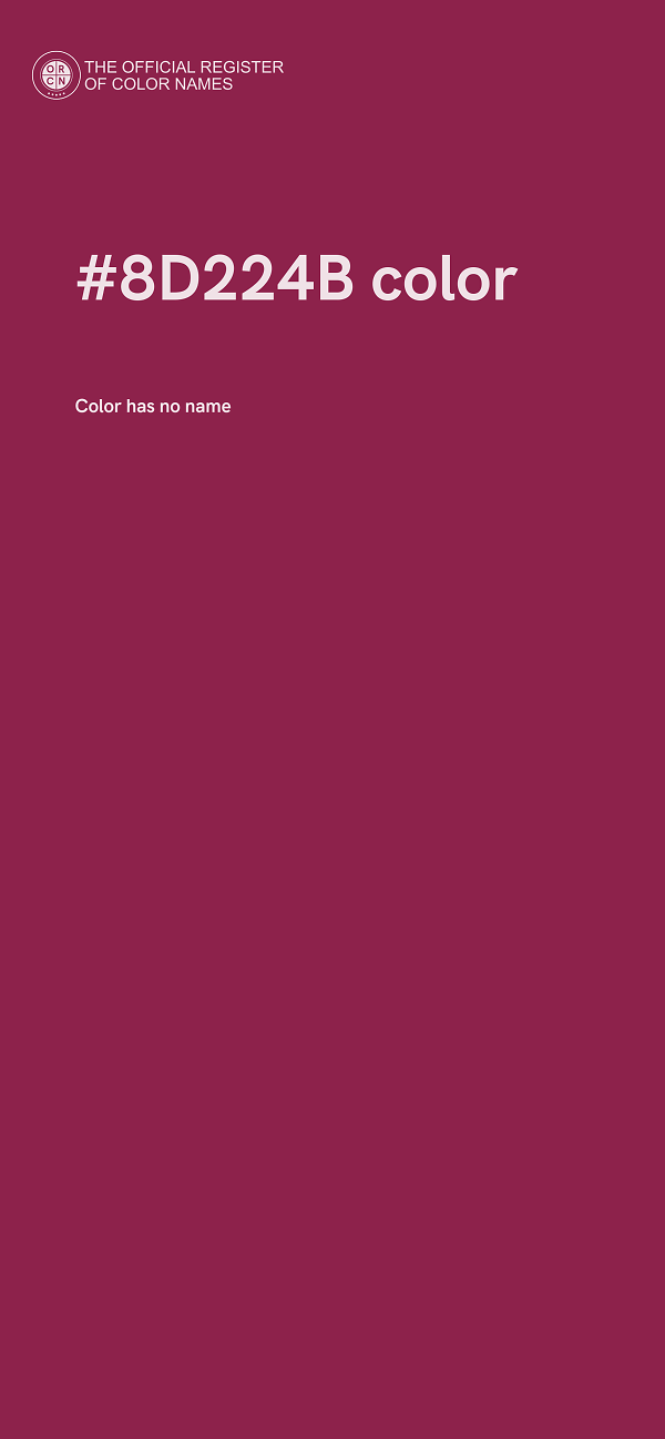 #8D224B color image