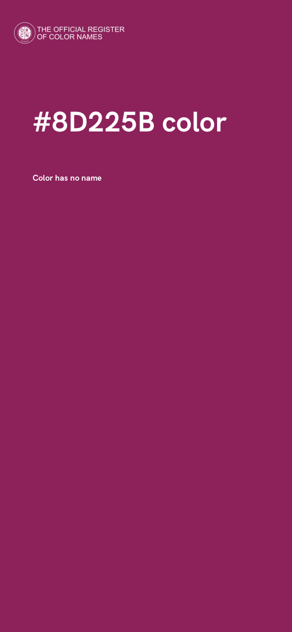 #8D225B color image