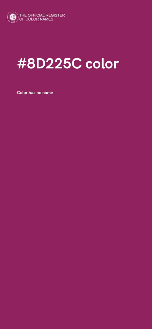 #8D225C color image