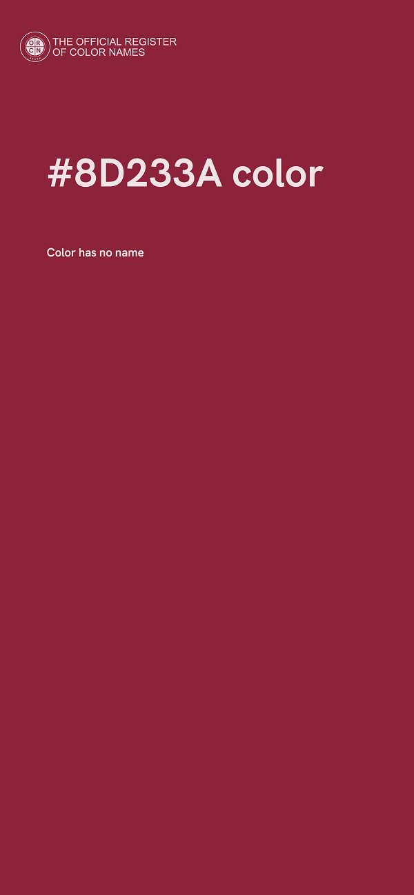 #8D233A color image