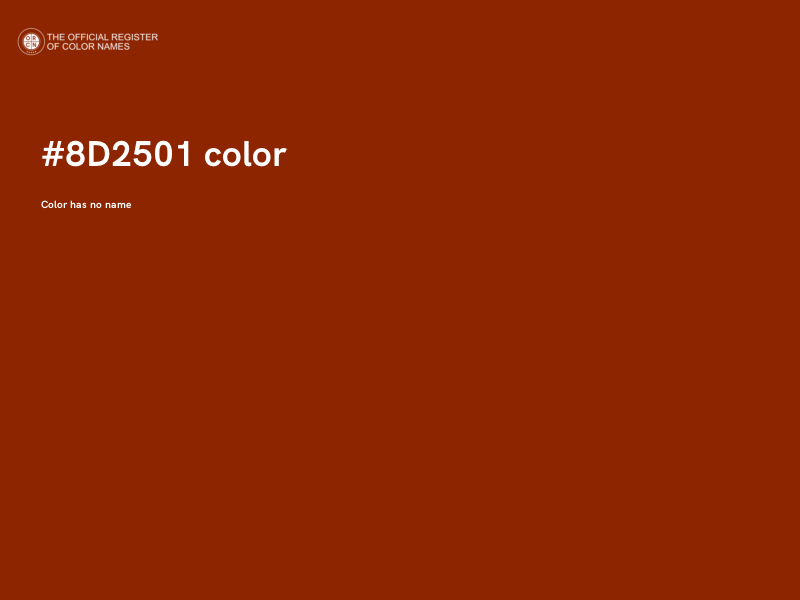 #8D2501 color image