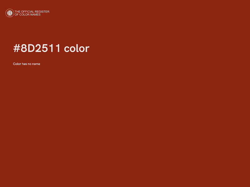 #8D2511 color image