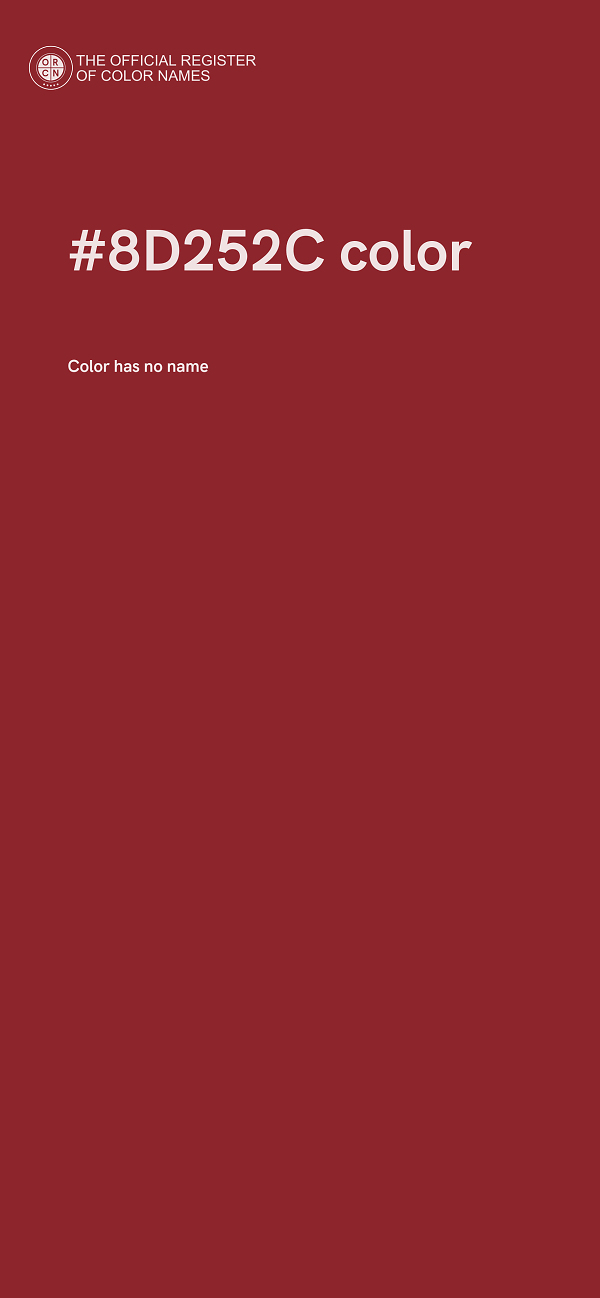 #8D252C color image